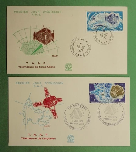 DR WHO 1970s FRENCH ANTARCTIC FSAT 2 FDC SPACE CACHET w29817