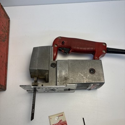 Vintage Milwaukee 6282 Orbital Jigsaw Saber Saw w/ Metal Case Blades Tested