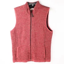 Red Maple Alpaca Wool And Cotton Zip-Up Sweater Vest Women's Size Small