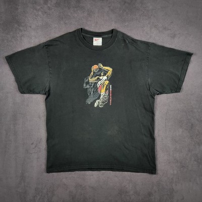 Vintage 90s Nike Basketball Shirt Mens Large Black Graphic Dunk