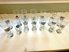 German Weizen Glasses (from various breweries) - Set of 14