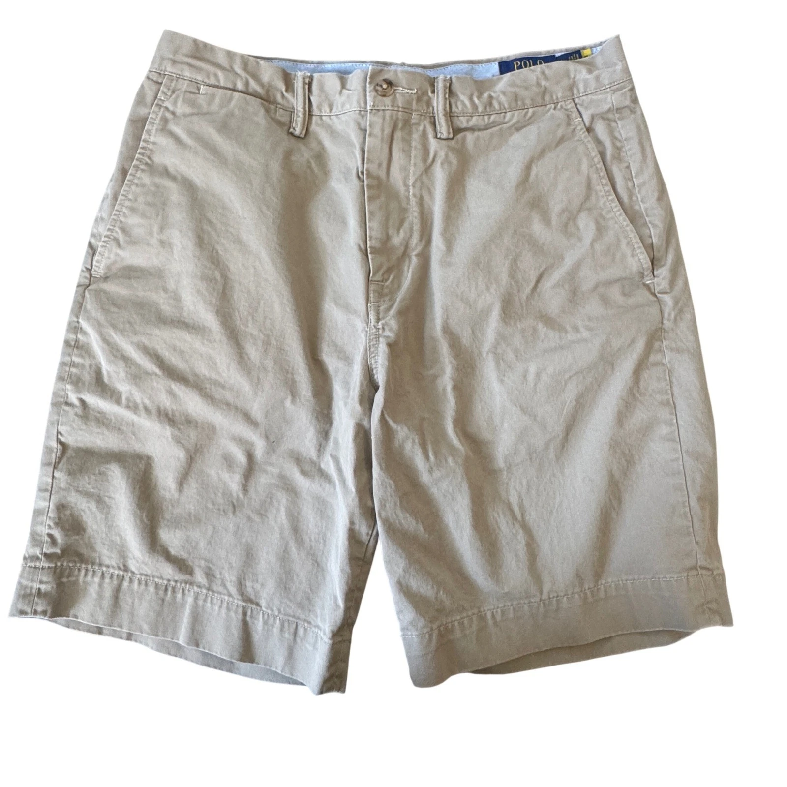 Polo Ralph Lauren Men Classic Fit 9" Chino Shorts Tan Khaki Cotton Stretch 32