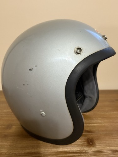 Vintage Bell SUPER MAGNUM 1970 Helmet Size 7½ Silver - Picture 16 of 17