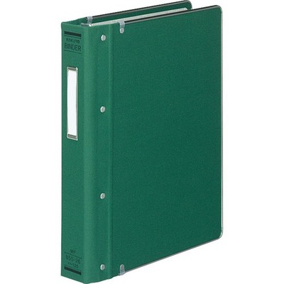 Kokuyo File Binder Cloth B5 Vertical Border Metal 26 Holes Holds 200 Sheets Gree
