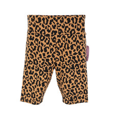 Wild Fable Athleisure Biker Shorts Womens Sz M Brown Leopard Print Mid Rise NEW