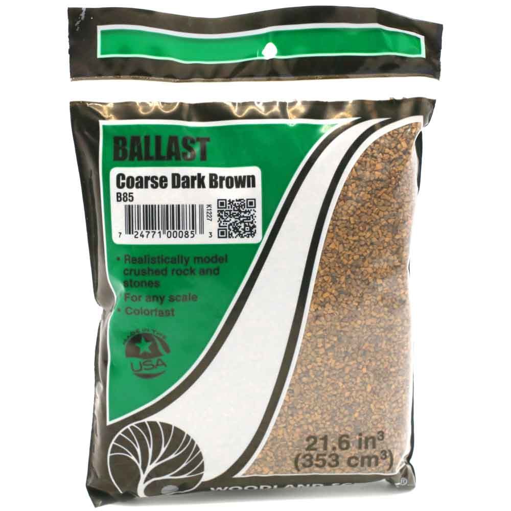 Woodland Scenics Ballast Coarse Dark Brown 21.6in³ Model Railways and Dioramas