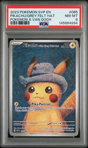 Pikachu with Grey Felt Hat 085 Sv: Scarlet & Violet Promo Cards Regular PSA 8
