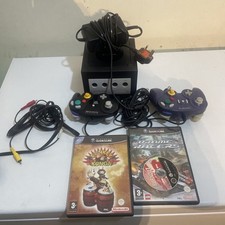 Black Nintendo GameCube Games Console With Power Supply with 3 games