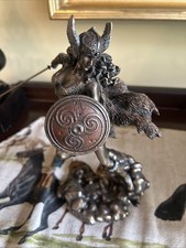 Resin Valkyrie Statue - 9  Tall With Spear