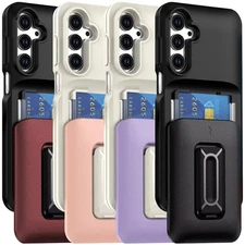 For Samsung Galaxy A16 5G Phone Case with Card Slot Kickstand Wrist Strap Cover