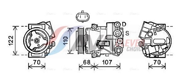 Kompressor Klimaanlage ** Clever FIT ** AVA Clever Choice OLAK594 FüR Meriva S10-image