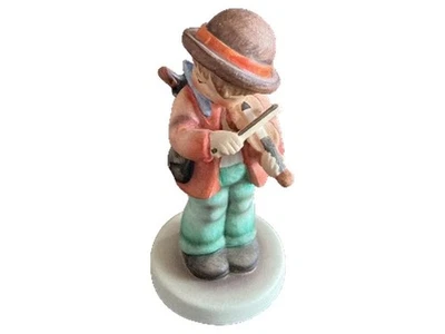 Goebel Hummel Figurine Garçon Violon Céramique Déco 8cm - Photo 1/2