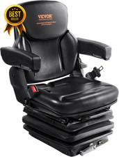 Universal Forklift Tractor Seat Adjustable Backrest Armrest Pvc Shock Seat