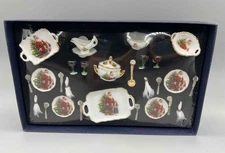 MINIATURE DOLLHOUSE 1:12 SCALE REUTTER CHRISTMAS DINNER SET - 1.344/1