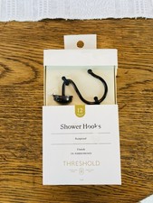 Set of 12 Threshold Rust-Proof Shower Rings/Hooks -Oil-Rubbed Bronze - NEW