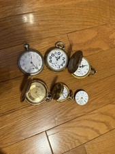 Lot Of 6 Pocket Watches/parts. Various Makes And Models. See Description