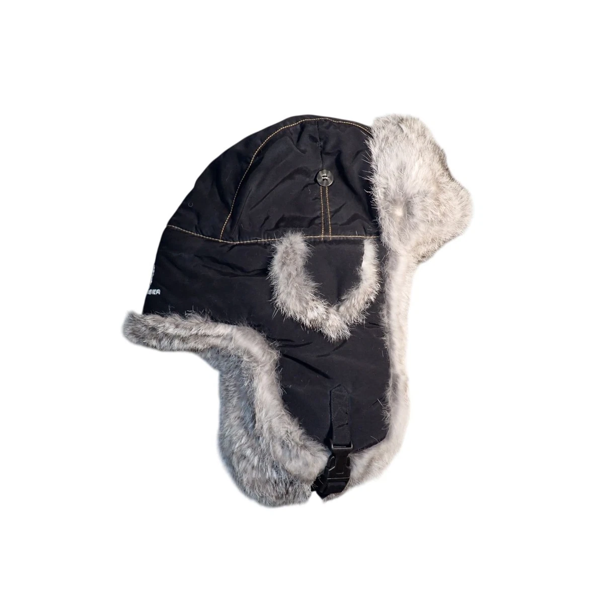 Mad Bomber Rabbit Fur Trimmed Purple Plaid Hat-XL Mad Bomber Navy Bomber with Rabbit Fur: MADE in UKRAINE main image 2