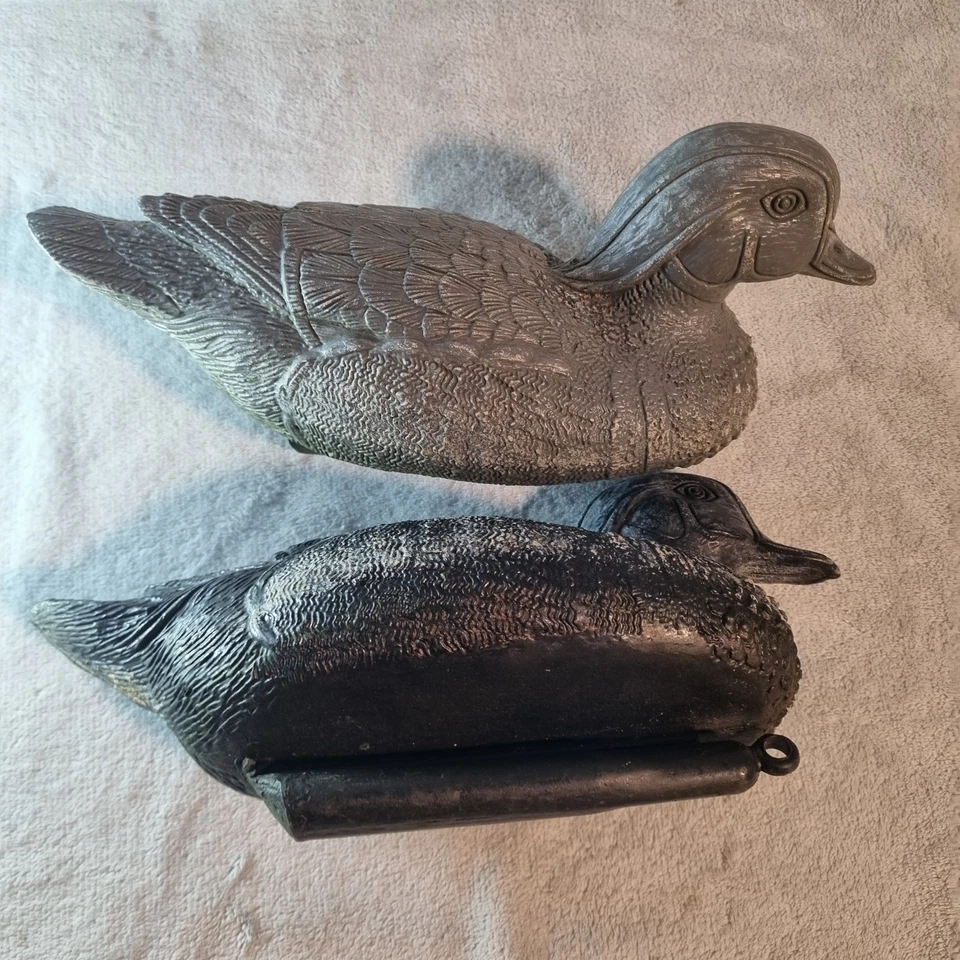 Duck Decoy Floating Duck Plastic Duck Grey Vintage Decoy Duck Pond Ornament - Image 4 of 4