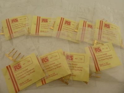 RS Components / 9x Sub-D Steckverbinderkontakt Buchse/ Crimpkontakte (25-7-25-9)
