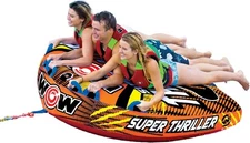 WOW Sports Thriller 1-Person Inflatable Towable Deck Tube for Water Sports #R024