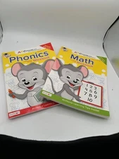 Lot of 2 ABC Mouse Math & Phonics At Home Early Learning Workbooks Ages 3-5 BN!