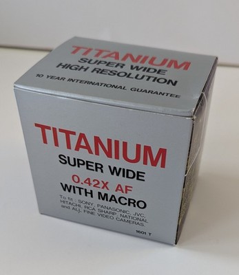Vintage Titanium 0.42XAF Super Wide Macro Lens Made in Japan 1601 T