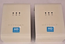 Lot of 2 Netgear HDX101 Powerline HD Ethernet Adapter Tested
