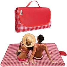 	K Y KANGYUN Outdoor Picnic Blankets Extra Large Beach Blanket Foldable	