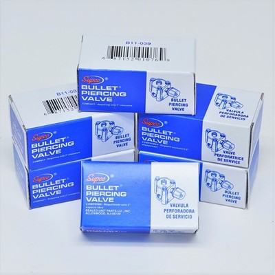 BPV31-6 PACK SUPCO Bullet Piercing Valve for 1/4'' 5/16'' & 3/8'' Tubing 3-n-1