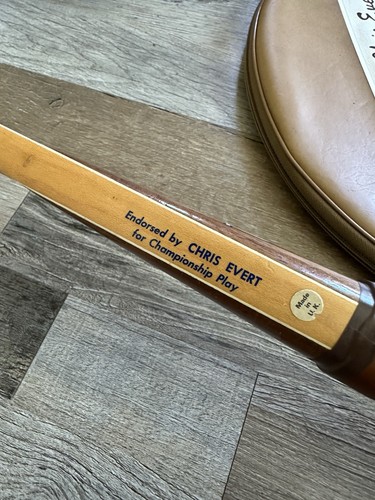 Wilson CHRIS EVERT Autograph Wood Tennis Raquet SPEED FLEX Model Made In UK - Picture 13 of 14