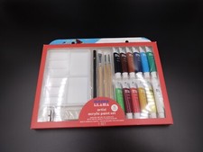 Mondo Llama Artist Acrylic Paint Set 12 Colors 3 Brushes