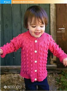 Details About Berroco Modern Cotton Knitting Pattern Book 345 Baby Boys Girls Bunny Toy