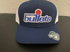 Vintage Washington Bullets NBA Vintage Throwback Logo Trucker Cap Hat NEW NWT