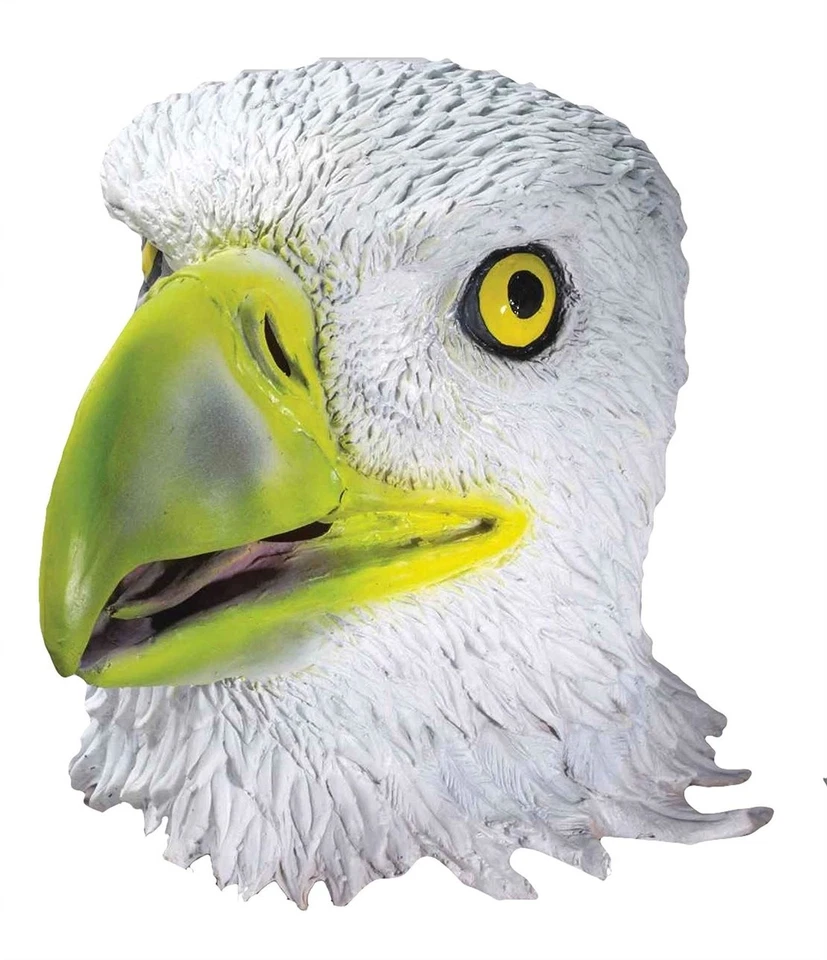 Bald Eagle Latex Mask Bird 4Th July Halloween Costume Accessory Prop Patriotic - Image 2 of 4