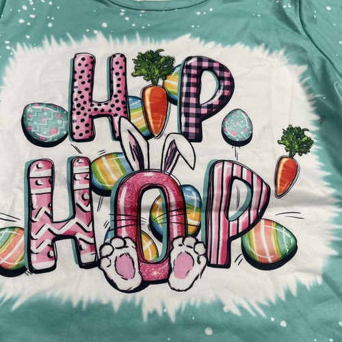 Youth Girls Blue Hip Hop Printed T Shirt Size 7-8 - Picture 2 of 7