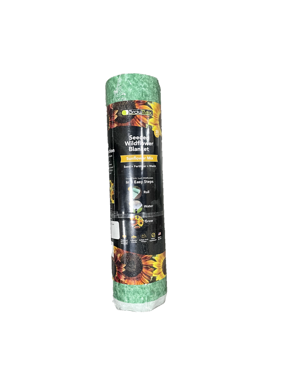 GrowTrax Sunflower Wildflower Seed Mat 20 Sq Ft Roll Autumn Beauty Garden |  eBay