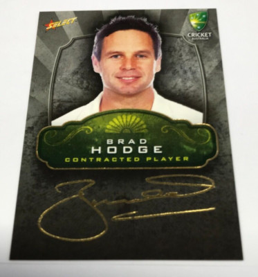 2009-10 SELECT CRICKET CARD ACB CONTRACT PLAYERS CHASE CARD FS9 BRAD HODGE