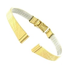 8mm Gilden Vintage Style Gold Tone Ladies Chain Clasp Watch Band 1002 Long