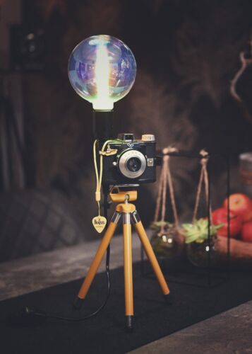 Vintage Lampe Dimmbar. Kamera Upcycling. The Beatles Yellow Submarine. - Bild 7 von 14