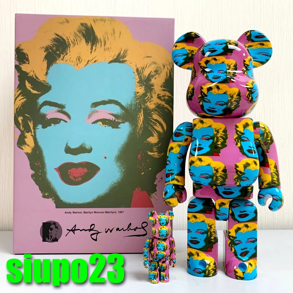 Medicom 400% + 100% Bearbrick ~ Andy Warhol Be@rbrick Marilyn