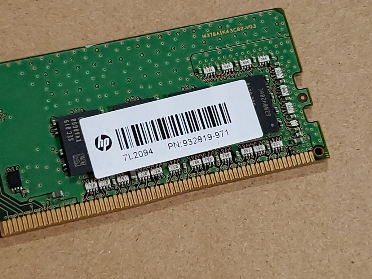 1500 二本 HPE 840756-091 16GB 2Rx8 Pc4-2666V-R ECC Memory Module