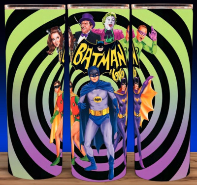 Batman 60s Adam West - Robin- Batgirl Retro Cup Mug  Tumbler 20oz
