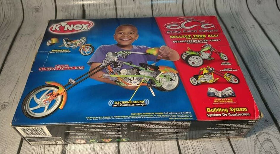 Rare K'NEX Orange County Choppers Paulie's Super Stretch Bike New