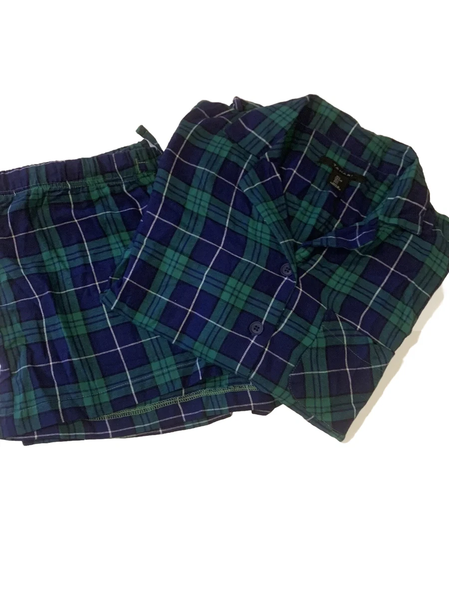 Women's Green Plaid Pajama Set