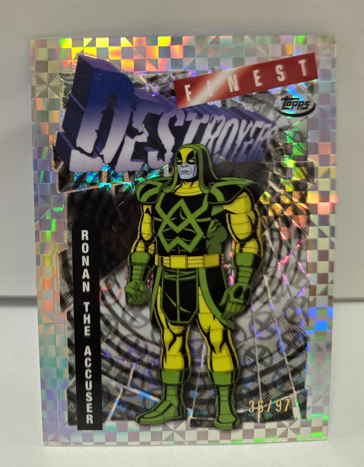 2025 Topps Finest X-Men '97 Ronan the Accuser Uncommon X-Fractor 36/97- Card#68