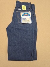 VTG 70S 80S NEW BOYS KIDS 28 X 34 WRANGLER DARK DENIM CARPENTER WORK JEANS PANTS