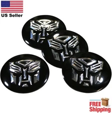 (PACK OF 4) Transformers Optimus Prime Wheel Center Cap Sticker Decal 2.20" Dome