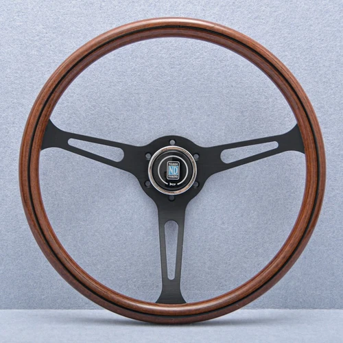 NARDI ND Classic 380mm Steering Wheel Mahogany Wood Black Spoke - Bild 1 von 8