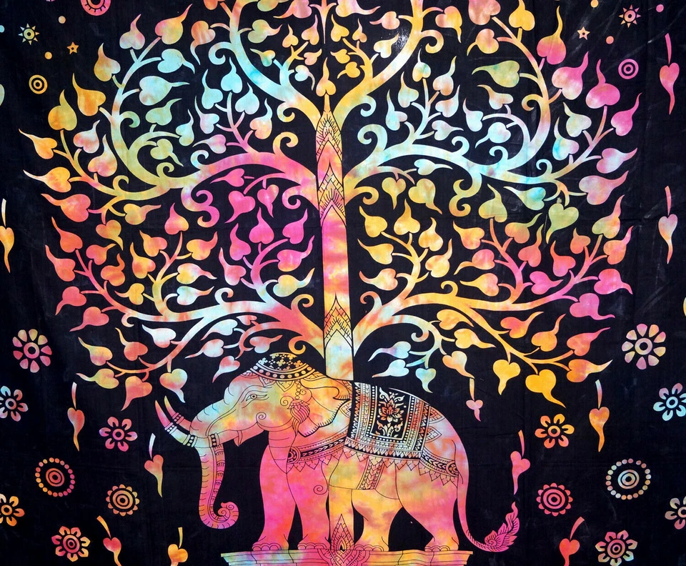 Indian Mandala Boho Bedding Set Quilt 100% Cotton Duvet Cover King Size Hippie - Image 2 of 2