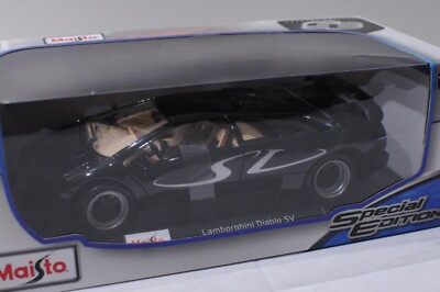 ミニカー Maisto Lamborghini Diablo Dodeg Charger MAISTO SPECIAL EDITION LAMBORGHINI DIABLO SV BLACK NEW IN SCALE 1